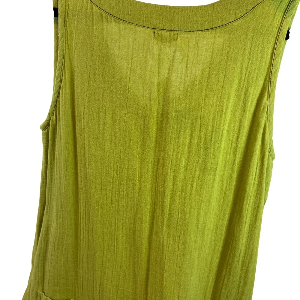 Tulip Midi‎ Dress Women's SMALL Charmaine Sweet Pea Green Gauze Cotton Boho